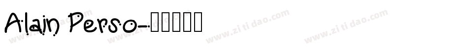 Alain Perso字体转换